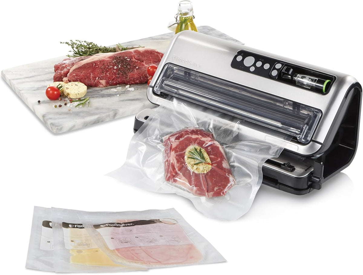FoodSaver Appareils de mise sous vide, Noir, machine sous vide automatisé et professionnel, compartiment de rangement pour rouleau et cutter