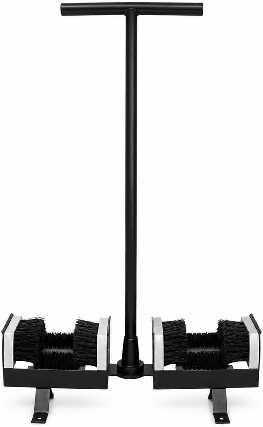 FgdVrelnor Brosses à chaussures, Environ 55 × 28,5 × 86,5 cm, 7,26 kg, Noir, Brosse Gratte-Bottes, Nettoyeur de Bottes avec Poignée T
