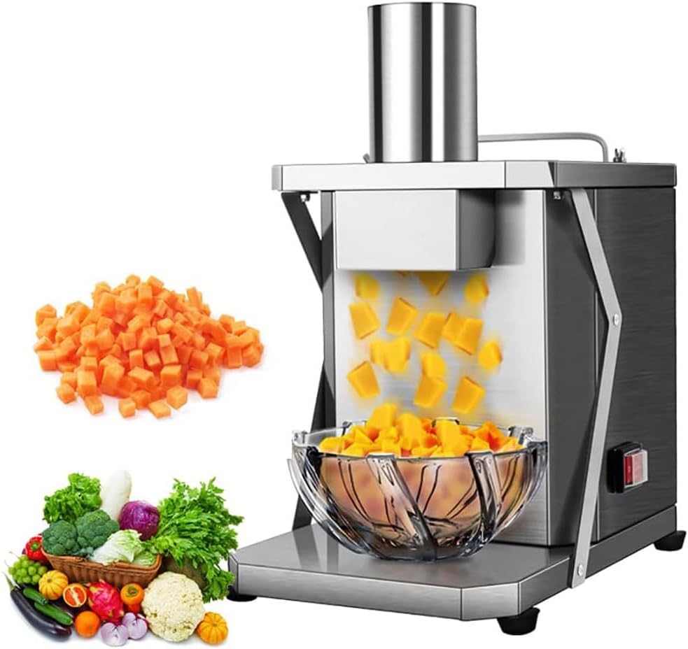 OWOHYG trancheuse électrique, 39 cm (L) x 28 cm (l) x 42 cm (H)., 200 W, acier inoxydable., argent., Hachoir À Légumes Et Fruits