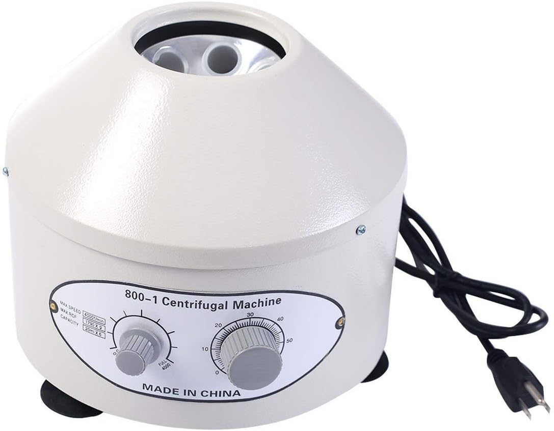 CGOLDENWALL centrifugeuse, 40 W, 20 ml, Noir, 800d Électrique de Laboratoire Vitesse Temps Réglables Capacité ×6
