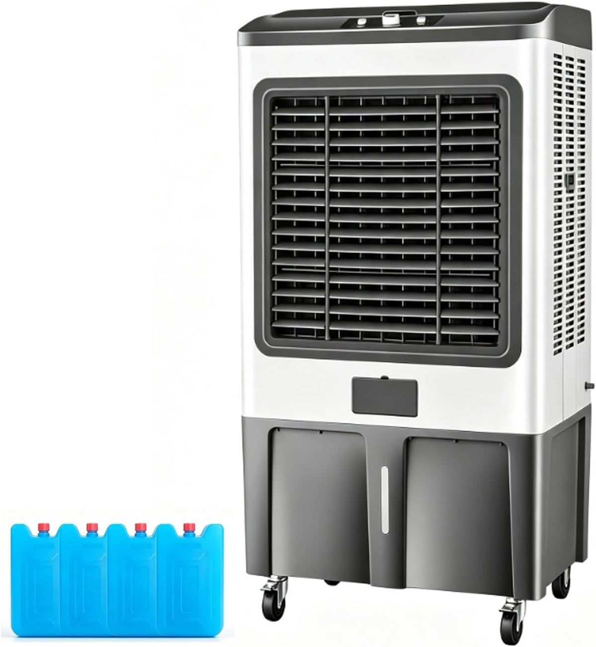 climatiseur portable WTJDCCY, 62 x 42 x 130 cm, 110 L, Blanc, Industriel Climatiseur Mobile, Réservoir, 3 Vitesses