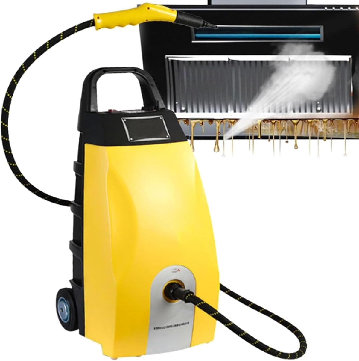 Hydravex nettoyeur vapeur, 75 x 30 x 35 cm, Jaune/Bleu, haute température en continu, chauffe rapide avec accessoires