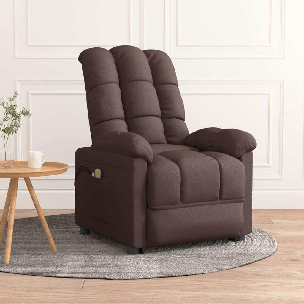 bureau Kaloriko, tissu (100 % polyester), contreplaqué, fer, marron foncé, Fauteuil canape Relax Electrique motorise inclinable Marron Fonce Tissu