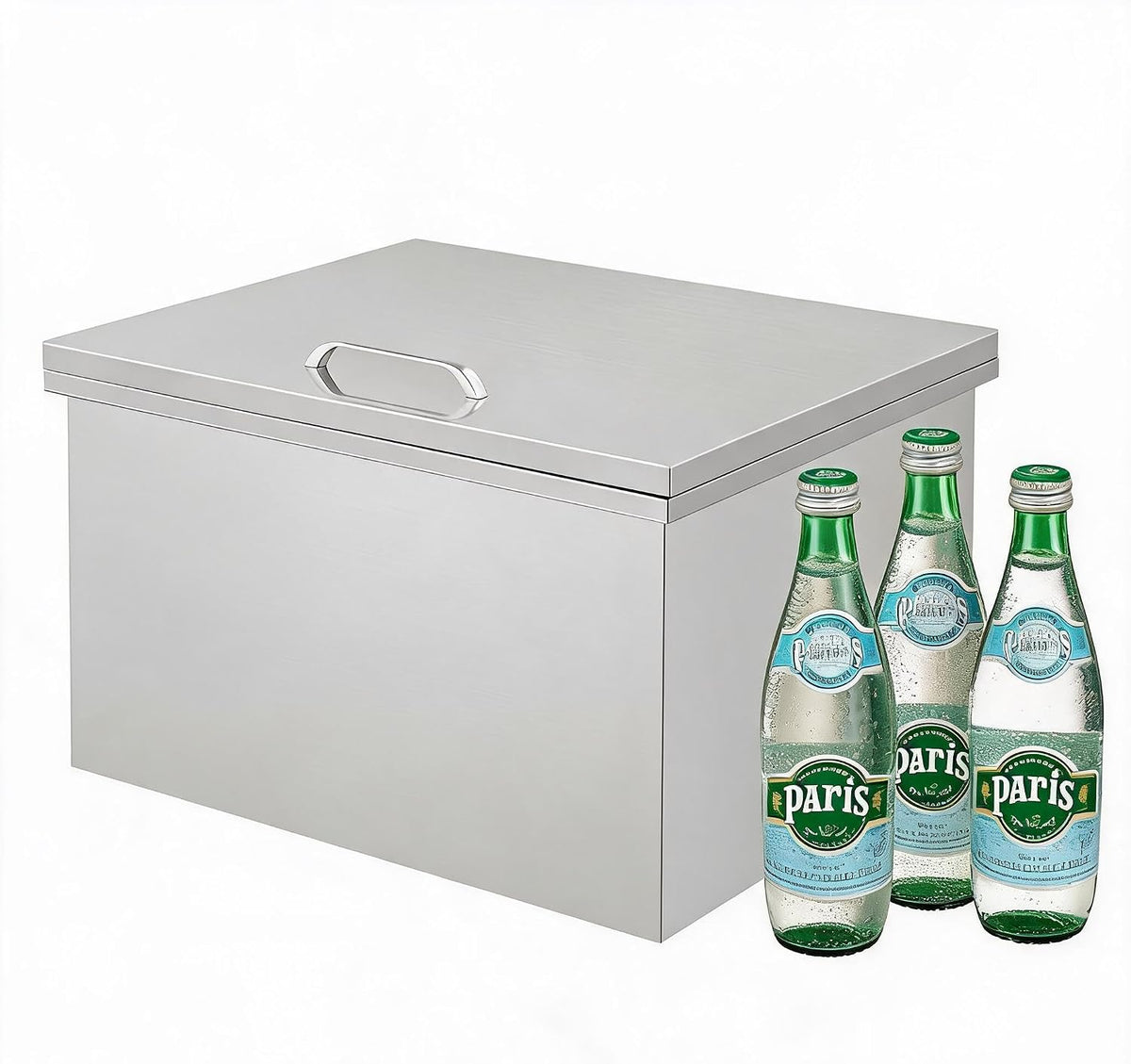 CherishCradle Cuisines d'extérieur, 40 L, Argenté, évacuation intégrée, idéal Bar/BBQ, Matériaux plus écologiques