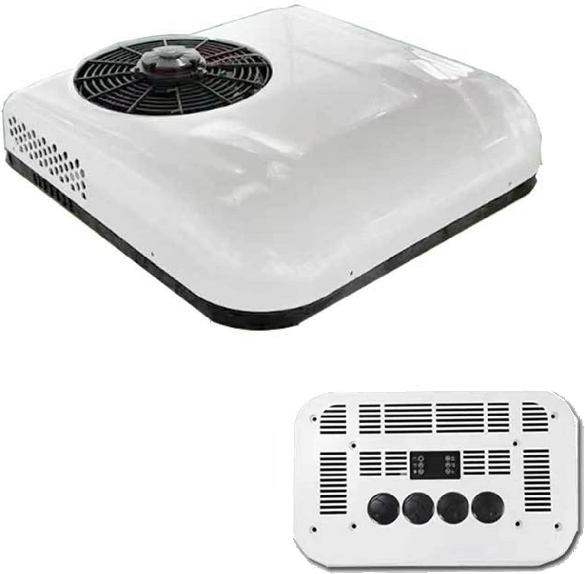 ALSUP Climatiseurs, EAC02.T23.06., 60 dB (A)., 24 V, 12 V, Blanc, Climatiseur de toit DC / pour véhicule récréatif