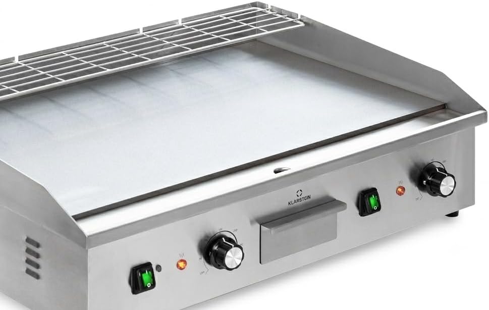 KLARSTEIN Grills électriques, Argenté, Gril Électrique - Gril de Table avec Écran LED pour Balcon & Intérieur