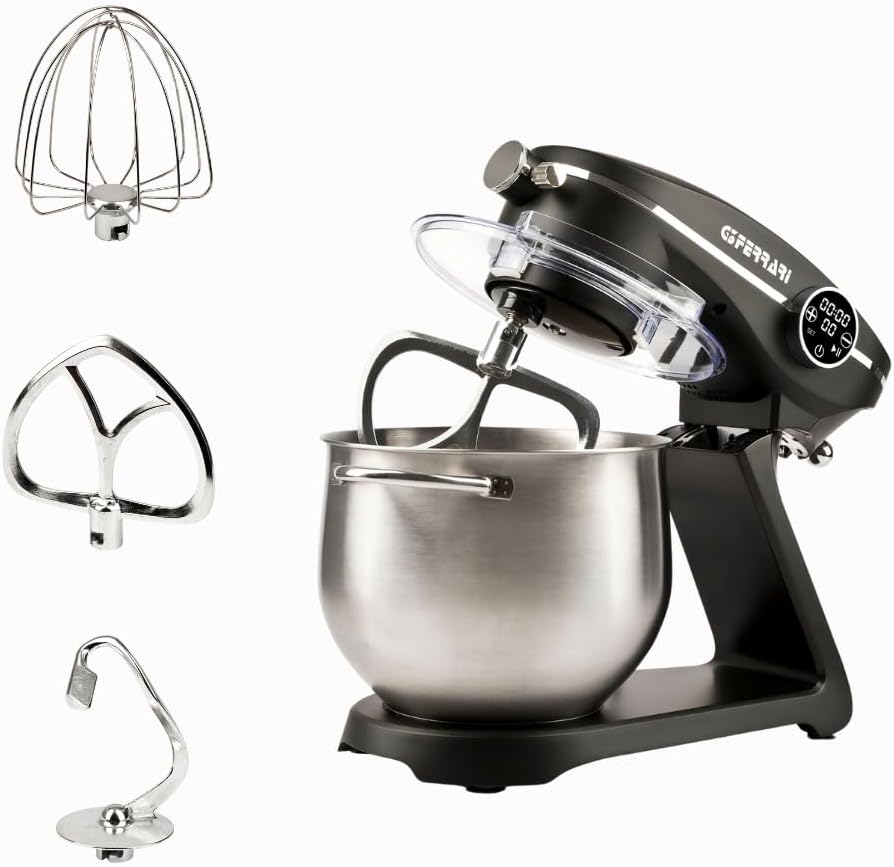 G3 Ferrari robot pâtissier, 2300 W, 8 L, Argenté, - G20137 Pastaio Elegance, à Transmission Directe, Bol en Inox