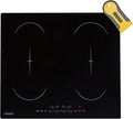 table de cuisson AREBOS, 7200 W, Noir, à induction, 4 plans de cuisson avec 2 doubles zones flexibles, Sensor Touch