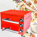 XSDAJSD four à pizza, 1100 W, 110 V/220 V, 220 V, Argenté, électrique d'intérieur, Professionnel de comptoir avec Plateau ramasse-miettes