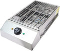 guoyjmm Grills électriques, 2600 W, 220 V, acier inoxydable 201, argent, Barbecue Electrique de Table, Barbecue électrique Portable sans fumée