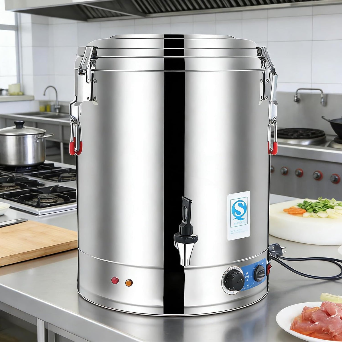 TYH fontaine à eau, 40 L, 50 L, 60 L, 70 L, Argenté, Chaude Professionnelle Grande Capacité ( / / / ), en Acier Inoxydable