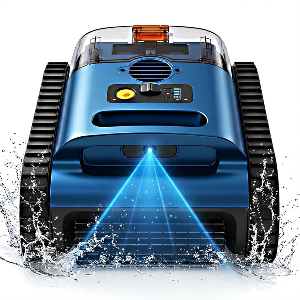 CKSlalala Systèmes de nettoyage automatique, Noir, Robot Piscine sans Fil Fond et Parois Robot de Piscine Hors Sol