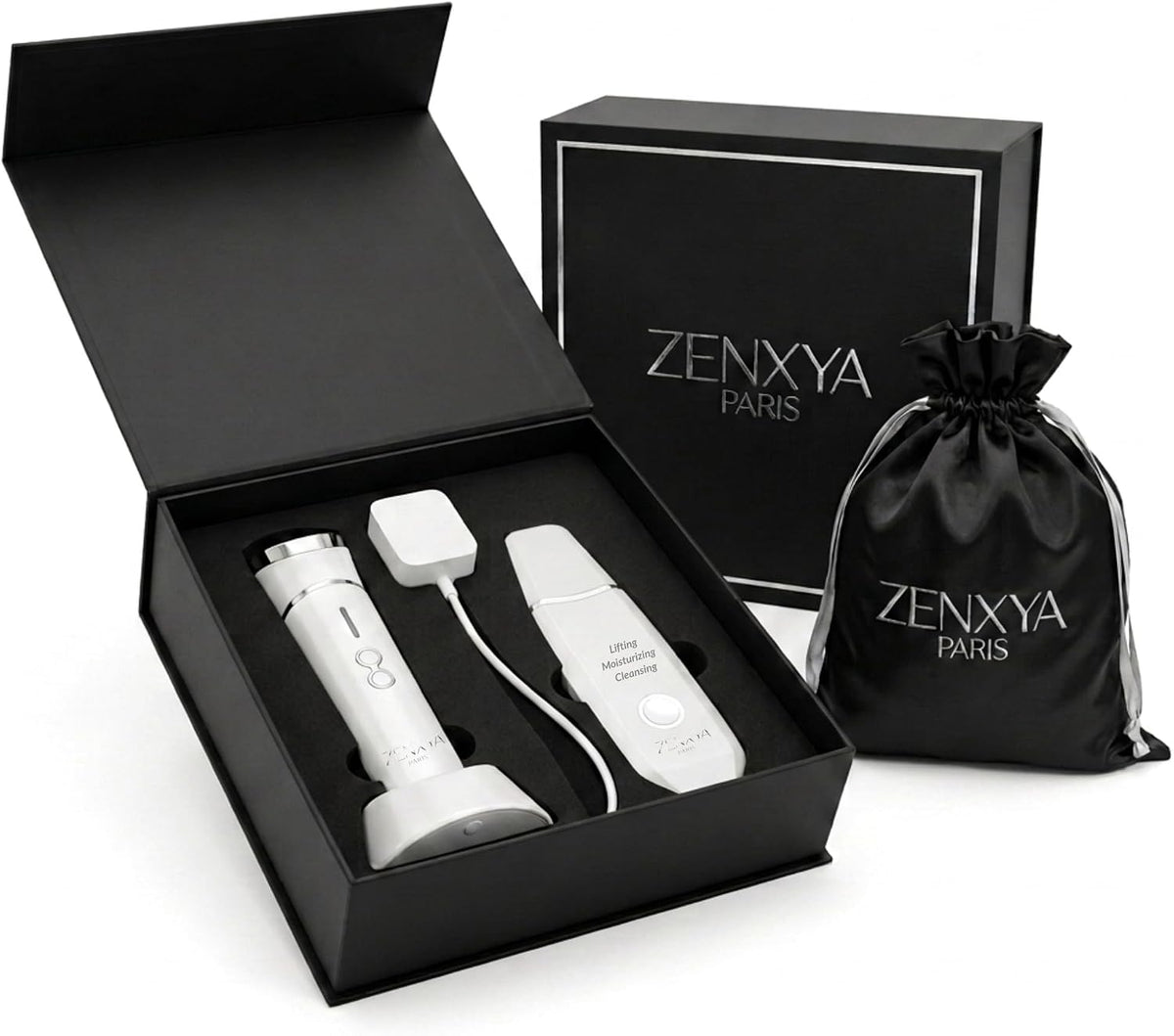 ZENXYA PARIS Coffrets cadeaux, Noir, ZENXYA® PARIS, Coffret Duo Prestige, Soin Visage Complet, Radiofréquence & Thermique 42°C