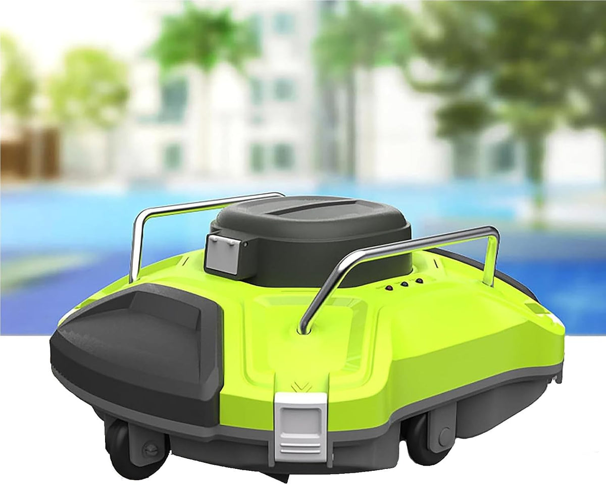 RayGenius Systèmes de nettoyage automatique, Noir, Robot Nettoyeur De Piscine sans Fil, Aspirateur De Piscine Automatique