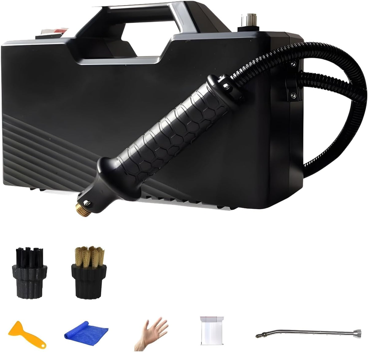 TIANQIHAO nettoyeur vapeur, 28 × 17 × 10 cm, 3 800 W, 3800 W, Acier inoxydable, Noir, Haute Pression Auto-Amorçant