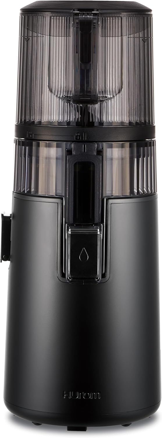 Hurom Hurom, 1,8 L, Noir, H70FT Nouveau Slow Juicer, Presse à froid électrique, Extracteur de jus pour légumes et fruits