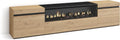 Skraut Home cheminée électrique, 102 cm de large, 21 cm de haut., 34w., 200x45x35 cm, Noir, Meuble TV, Banc Télé