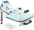 GAOUSD Presses à imprimer, 1600 W, 220 V, Fer, aluminium, Bleu clair, Plage de Température 0-200℃, T - Shirts