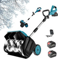 Naturalpowev fraise à neige, 21 V, 4.5 Ah, Noir, Pelle à Neige électrique sans Fil, 2 Batteries et Chargeur