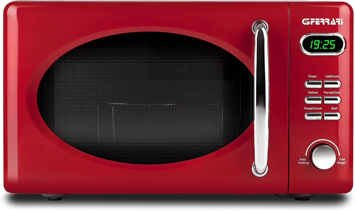 G3 Ferrari Classique, 1150 W, 20 litres, Rouge, G10155 Micro-onde Vintage Combiné Numérique « Savormio Vintag»