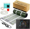 energicwave Chauffage par le sol, 3 m, 150 W, Noir, Tapis de Chauffage Sol Électrique ² /m² - Kit Complet avec Thermostat Wi-Fi