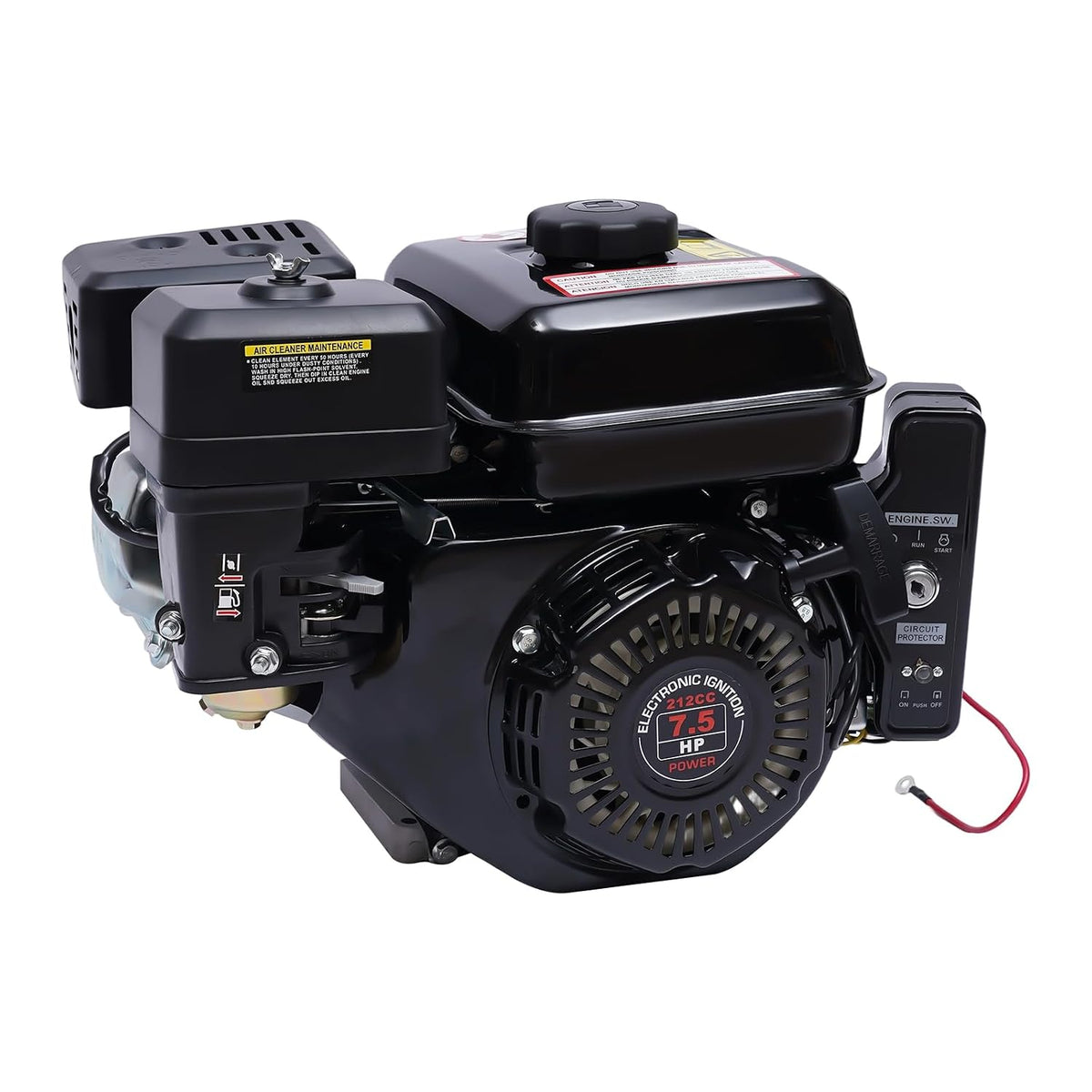 GDSKR nettoyeur haute pression, 40 x 25,5 x 33 cm., 20 mm, 3600 tr/min, aluminium, fer, noir., Moteur à essence industriel 4 temps 7