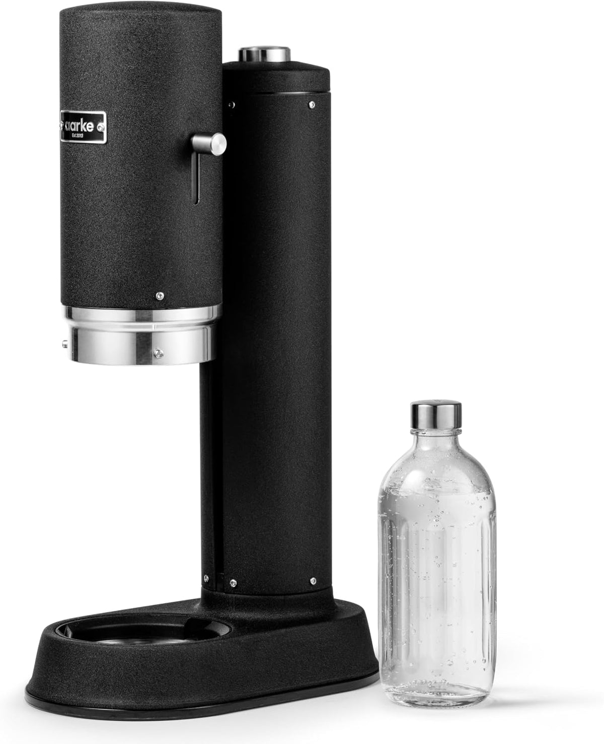 aarke Machines à eau pétillante et sodas, Noir, Carbonator Pro, Machine à Soda avec Bouteille en Verre, Finition mat