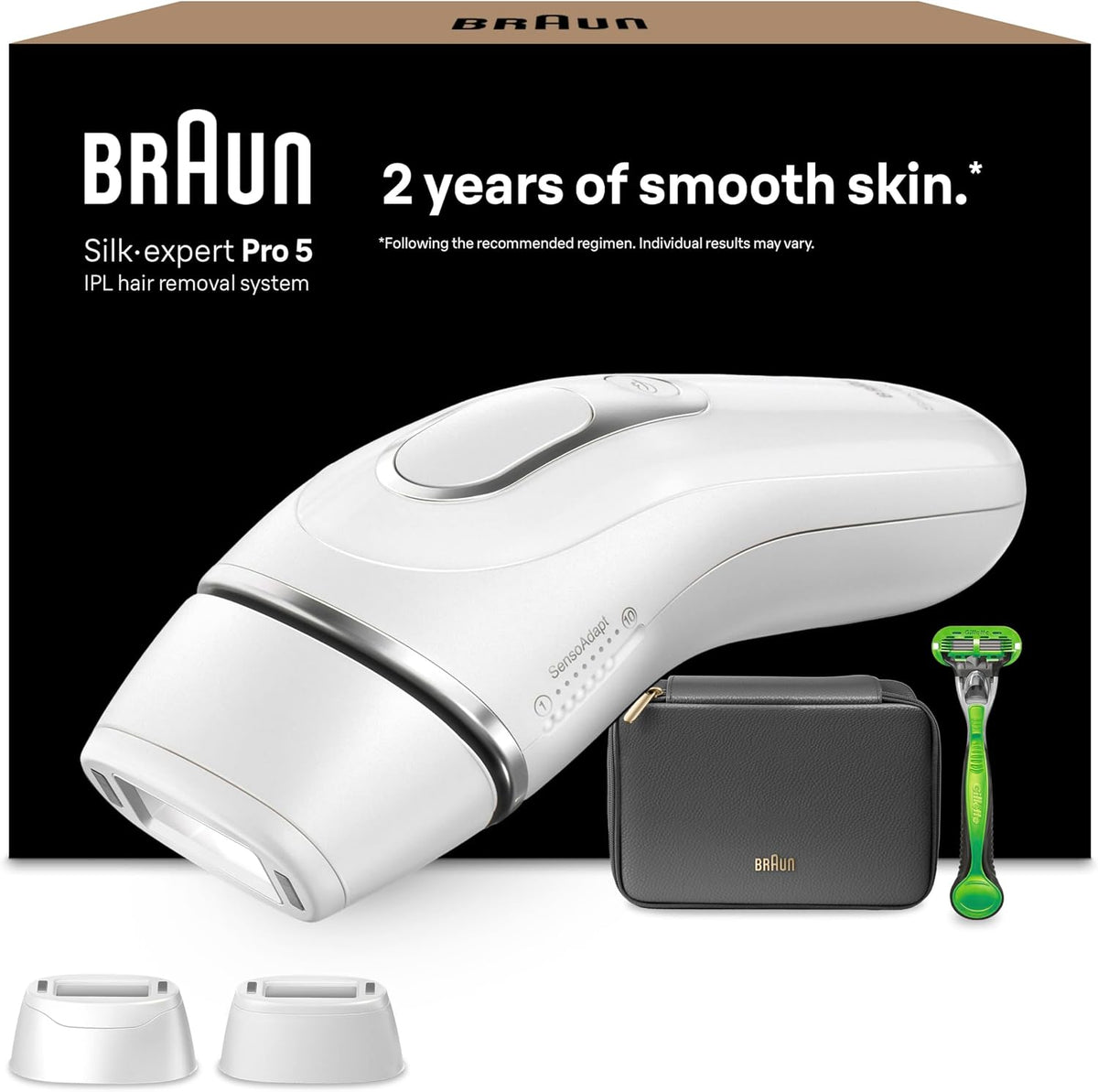 Braun épilateur à lumière pulsée, Marron, Epilateur Lumiere Pulsee Silk·expert Pro 5, Epilation Semi-Définitive