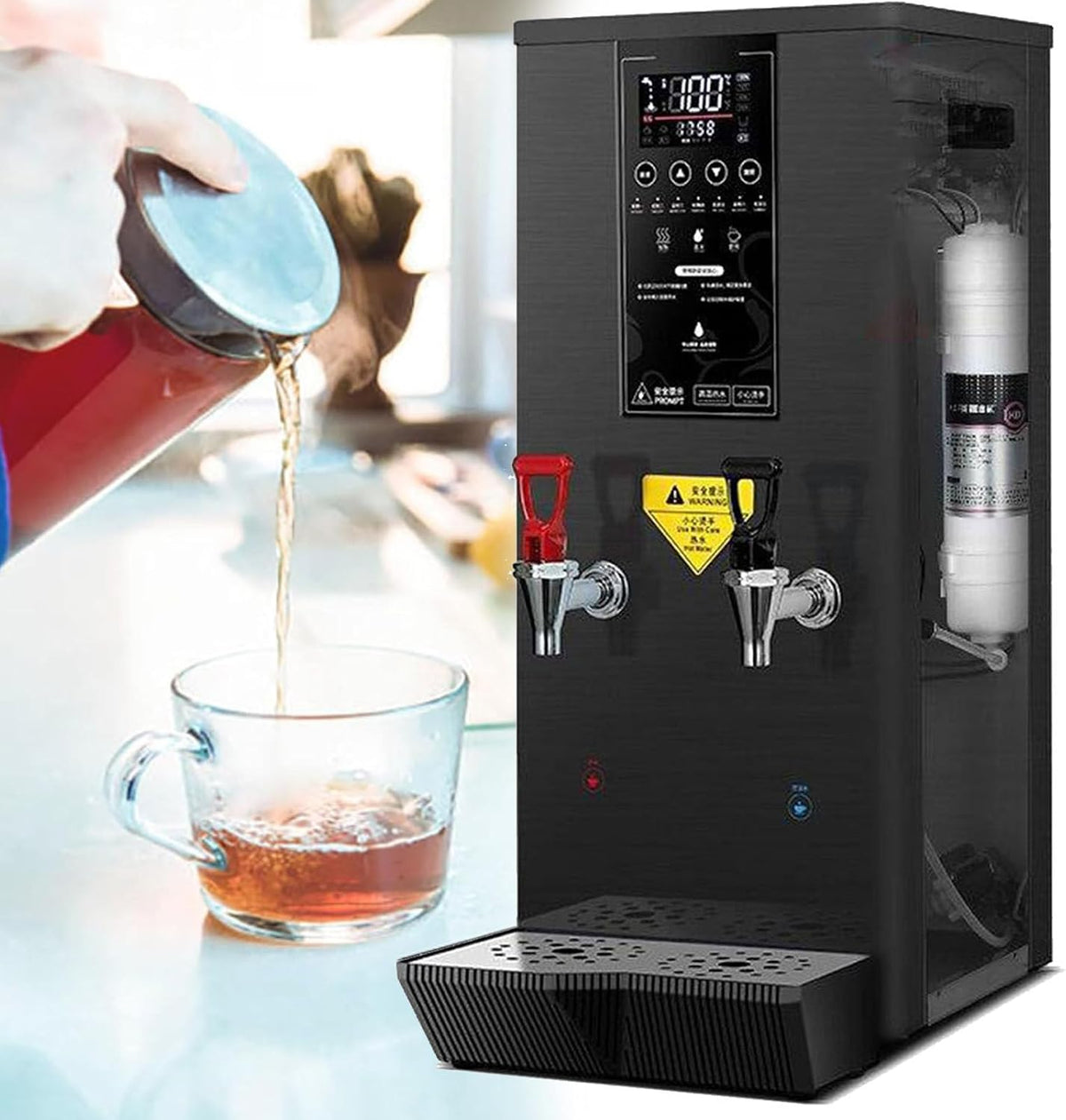 Oiyekntd distributeur d'eau chaude, 27,2 x 43,2 x 66,2 cm, 3000 W, 220 V, 45 l, Noir, café et Desserts dans Les hôtels
