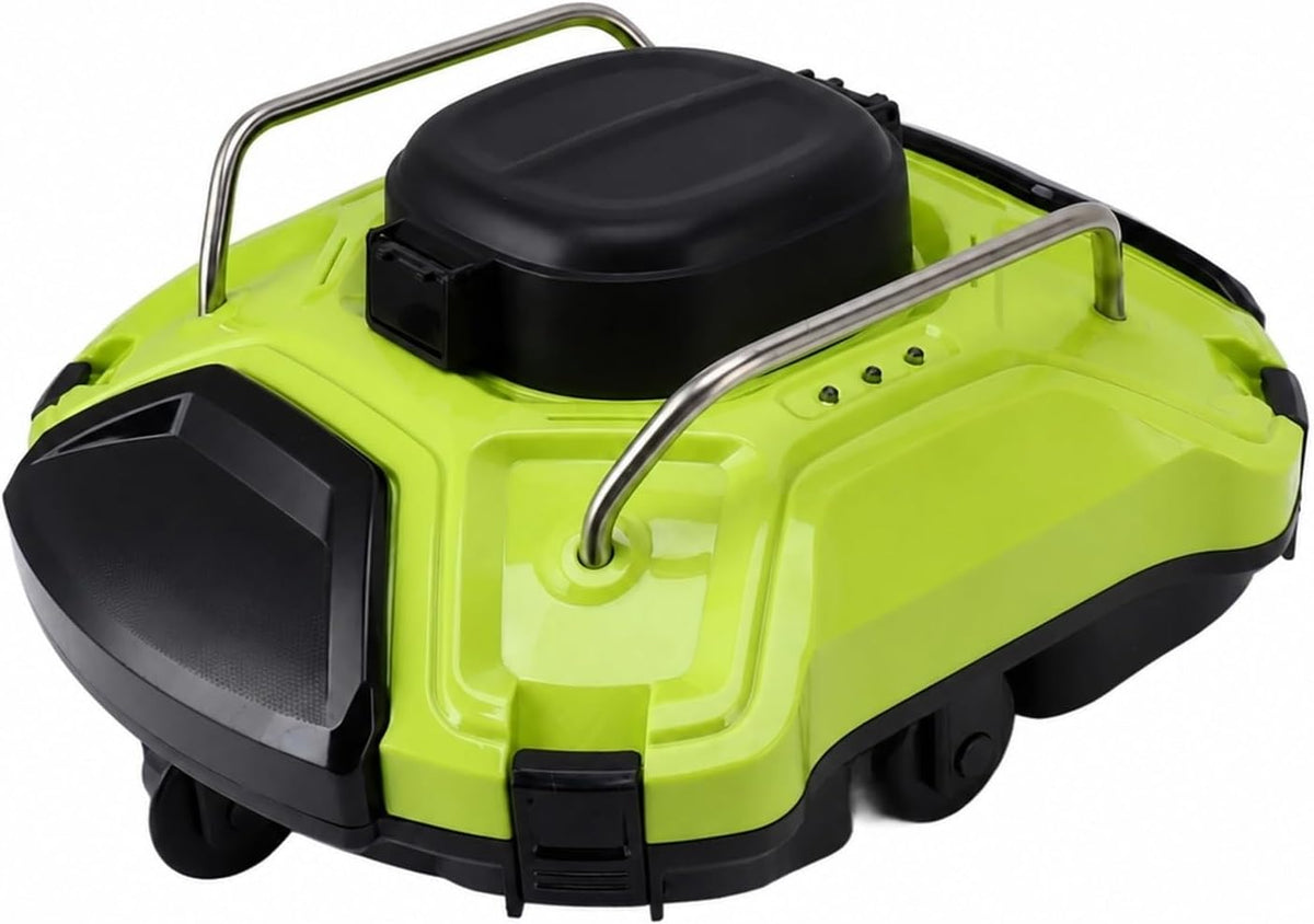 AMRTTWY Systèmes de nettoyage automatique, Noir, Nettoyeur de Piscine, Robot Nettoyeur de Piscine sans Fil