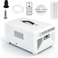 climatiseur portable QFGain, 3400 Btu, 110 V, Blanc, avec TéléCommande, Unité Réversible (Froid/Chaud) pour Camping