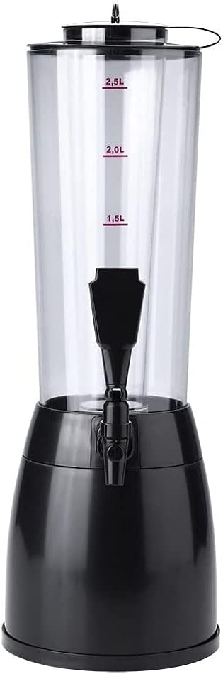 WHITEUQ Tireuses à bières, env. 18 x 18 x 53 cm / 7,09 x 7,09 x 20,87 pouces, 2,5 L, plastique + métal, noir