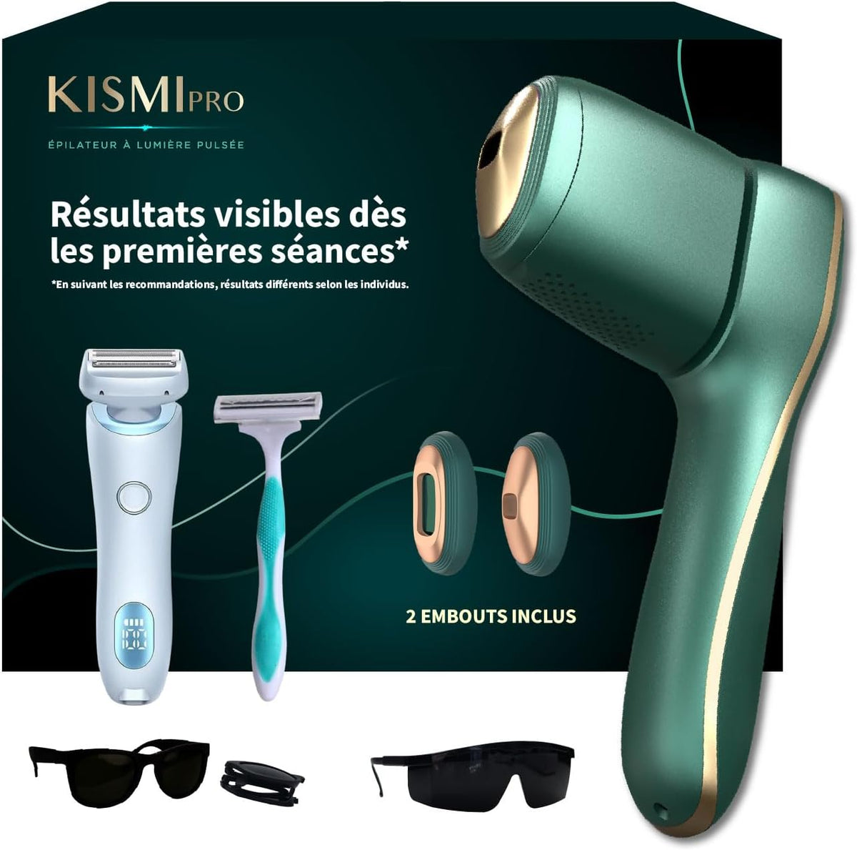 Adonisse épilateur à lumière pulsée, Noir, KISMI Pro Pack Professionnel - Épilateur IPL Lumière Pulsée Ice-Cool