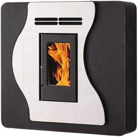 Interstoves Chauffage aux granulés, Blanc, Poêle à granules CORINA 6 Mural Etanche