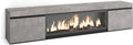 Skraut Home cheminée électrique, 107 cm., 34 W., Noir, Meuble TV, Banc Télé, Grand Espace de Rangement, Les TV jusqu'à 80'
