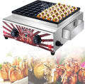 Lbxlhr Machines à gaufres et croques, 56 pièces, Noir, Appareil à takoyaki à gaz commercial amélioré, 56 trous
