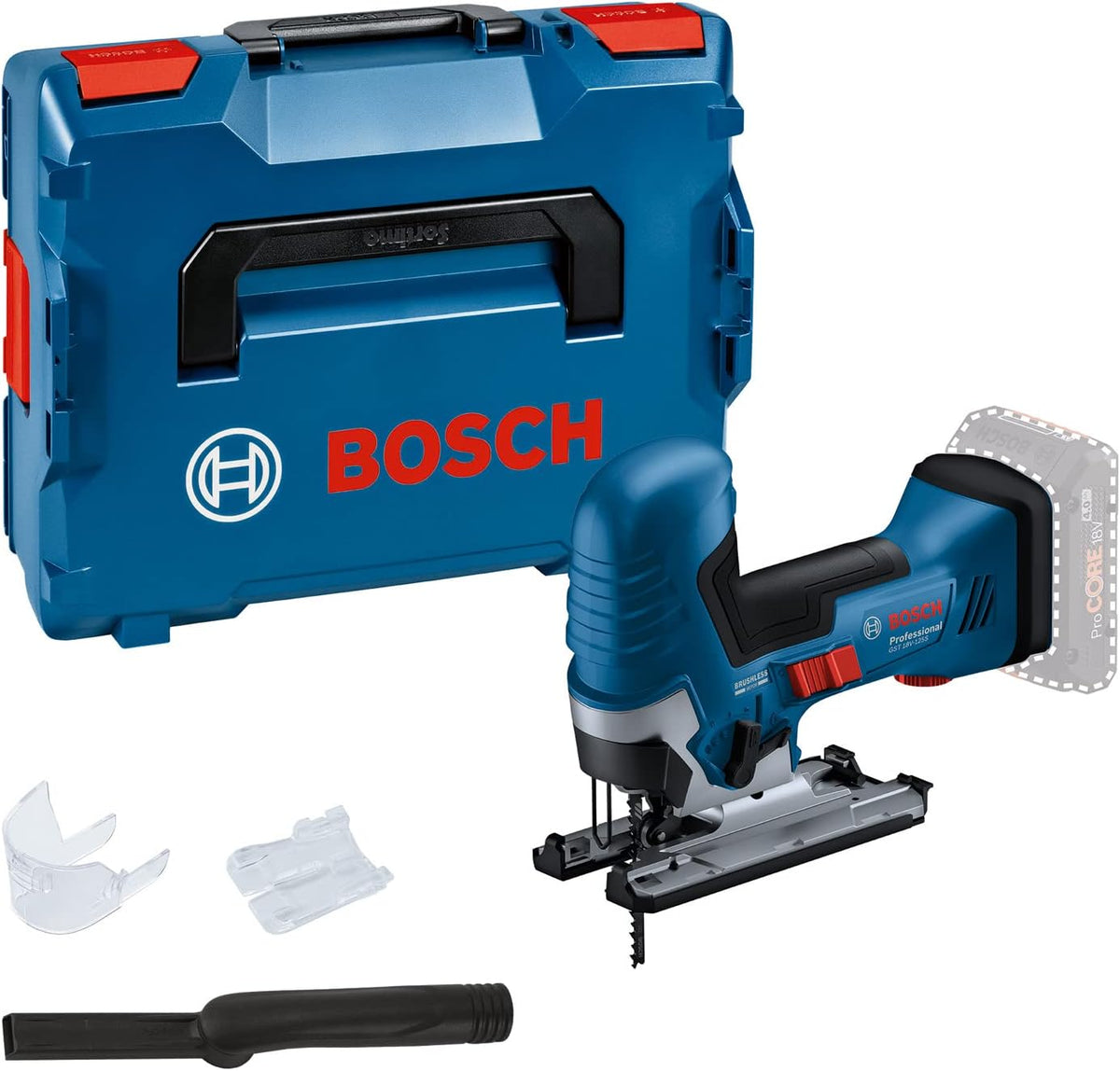 Bosch Professional Scies sauteuses, 18 V, Noir, System scie sauteuse sans-fil GST -125 S (idéale pour les coupes courbes