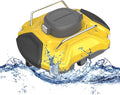 Aredwhiterui Systèmes de nettoyage automatique, 36,7 × 31 × 16,6 cm, 30 W, Jaune, Robot Nettoyeur De Piscine Sans Fil