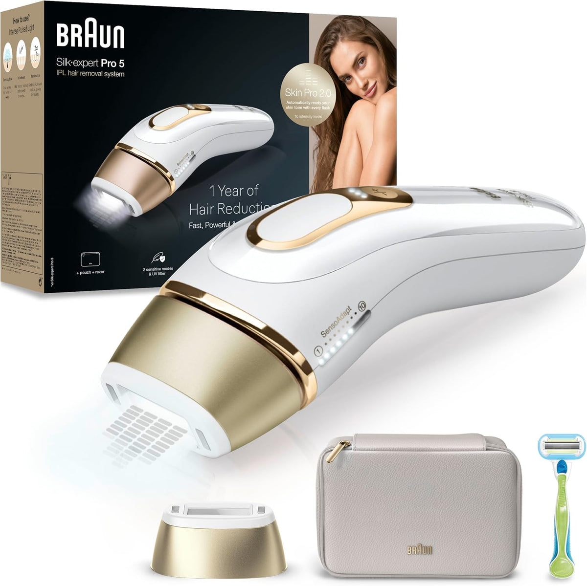 Braun épilateur à lumière pulsée, Marron, Silk-expert Pro IPL PL5052 (PL5052)