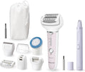 Panasonic Épilateurs et accessoires, Blanc/Violet, 3 Vitesses Réglables, Accessoires pour Pieds