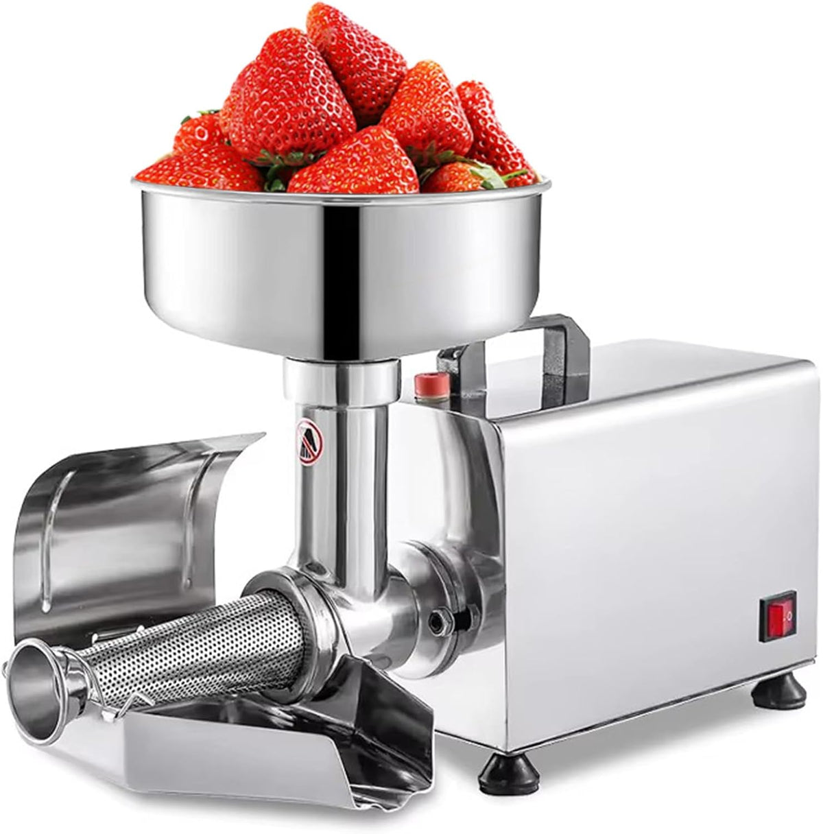 guoyjmm presse-agrumes, 450 W, 110 V/220 V, 450 W, Acier inoxydable, Argent, Machine de Passoire à Tomates électriques