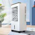 Refroidisseur fontaine à eau, Blanc, d'air par évaporation avec grand réservoir d'eau, ventilateur de refroidissement avec minuterie 12 h