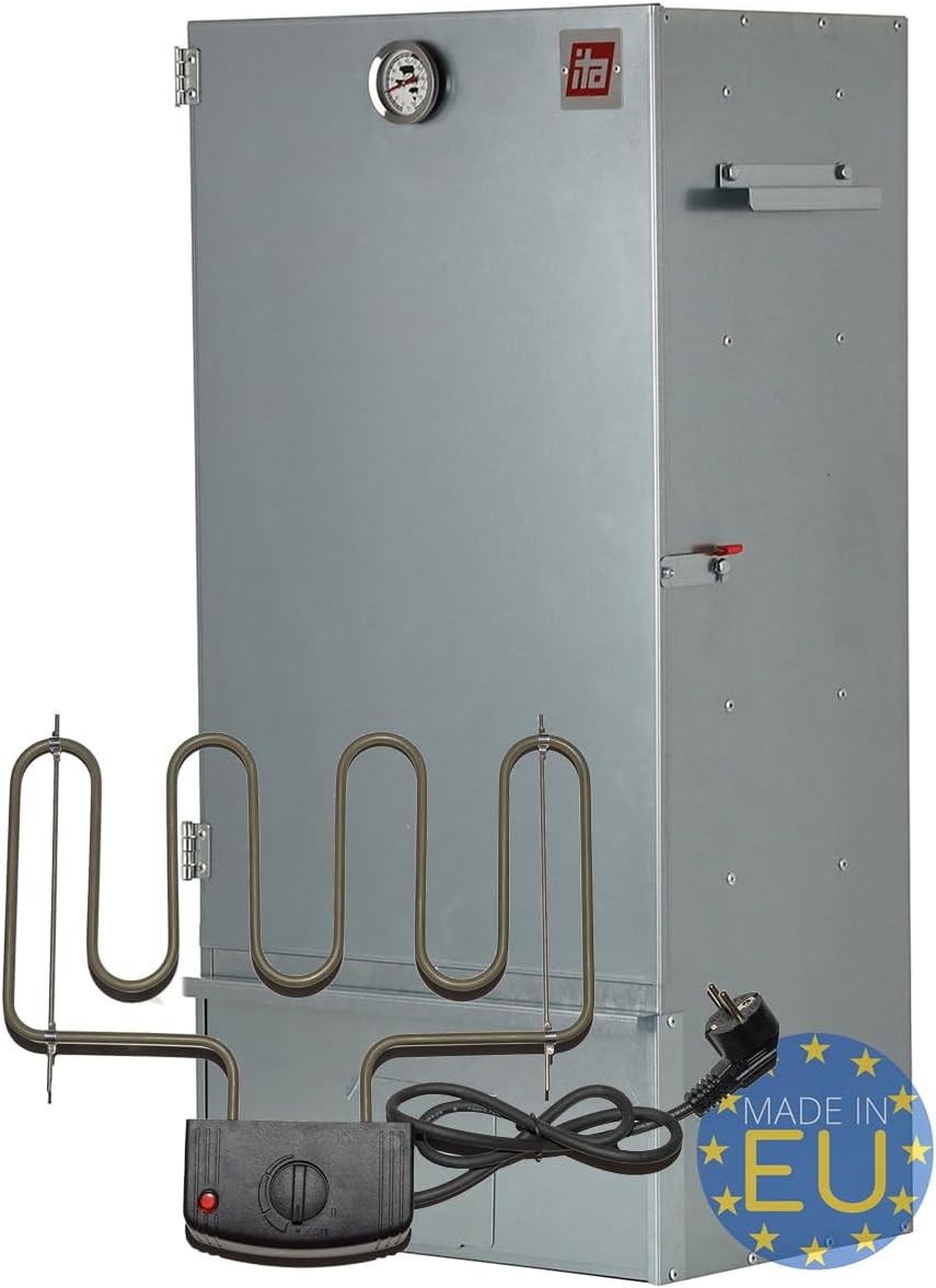ITA fumoir, 81 cm de hauteur, 30 cm de profondeur, 40 cm de largeur, 81 cm, Acier allié (résistant à la corro, Argenté
