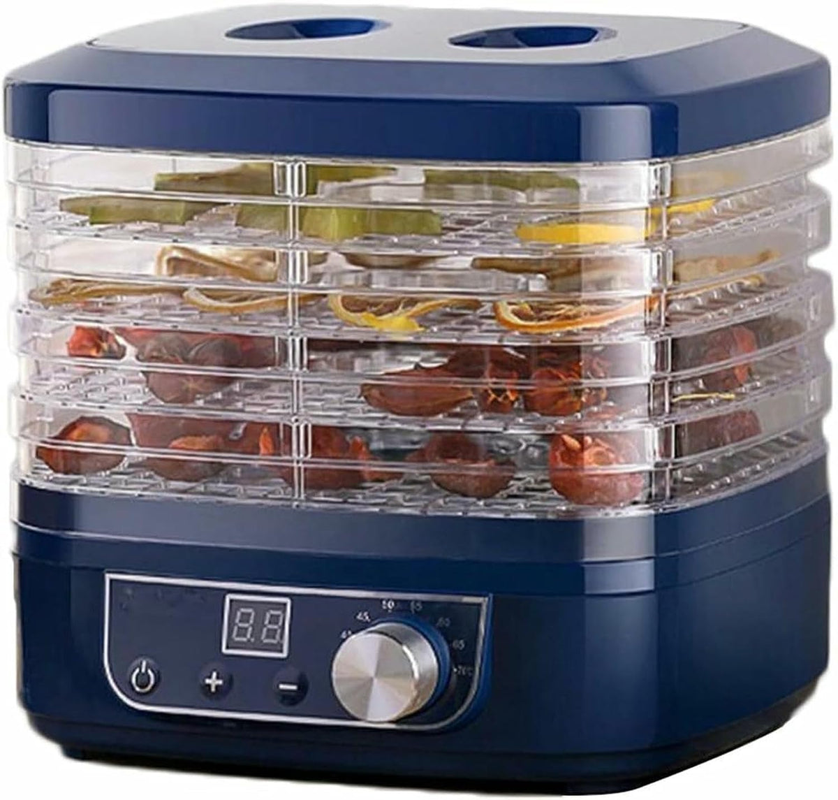 XSDAJSD déshydrateur alimentaire, 23 x 24,5 cm, 230 W, AS de qualité alimentaire, Noir, électrique 5 Plateaux