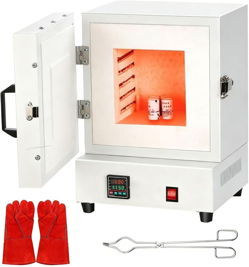DHMYYXGS Mini fours, 2000 W, Blanc, Four De Décuisson pour La Fonte De Bijoux, Four électrique Compact 1150℃