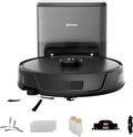 Vozascly robot aspirateur, Noir, Aspirateur Robot Laveur 30 000 Pa avec Station, Autosvidage 90 Jours, Navigation LiDAR