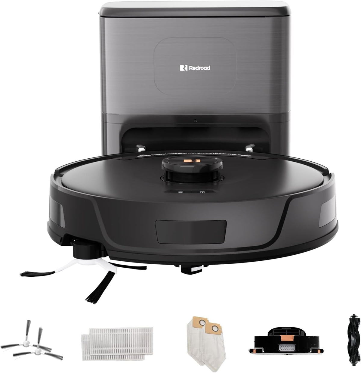 Vozascly robot aspirateur, Noir, Aspirateur Robot Laveur 30 000 Pa avec Station, Autosvidage 90 Jours, Navigation LiDAR