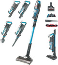 Hoover aspirateur balai sans fil, Bleu, HF522STP Puissant, Grande Autonomie, Rangement Compact, Electrobrosse Anti-emmêlement LED