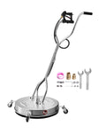 VEVOR nettoyeur haute pression, 612 mm, 276 bar, 0,95 cm, Argenté, Nettoyeur de surface, accessoire nettoyeur sol en acier inox avec 4 roues