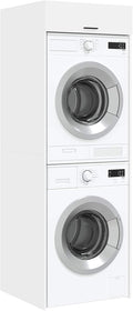 Tomostar lave-linge, 67,5x68x200 cm, Bois d'ingénierie, Blanc, Armoire pour Machine à Laver et Sèche-Linge